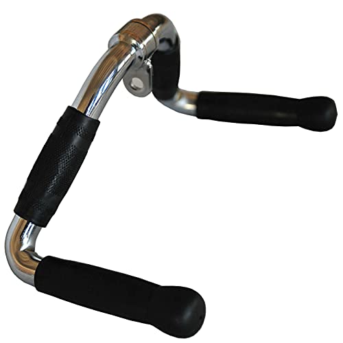 Lat Cable Machine Attachment Curl Pulldown Barbell Revolving Bar, Multi-Exerciser Cable Attachment, Solid Steel Tricep Press Down Bar with Rubber Handgrips & Revolving Hanger - color: M
