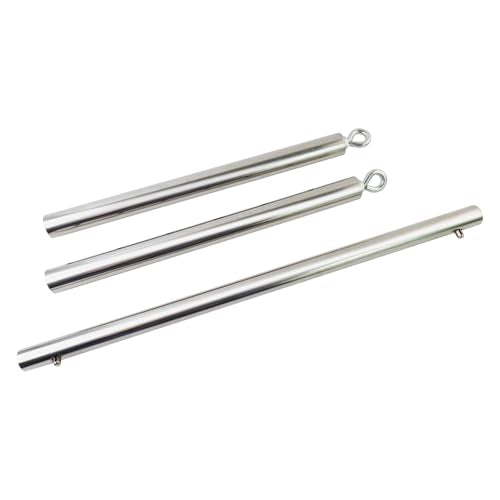 Black Expandable Spreader Bar Set Sports Pilates Training Tools Kit - color: Silver