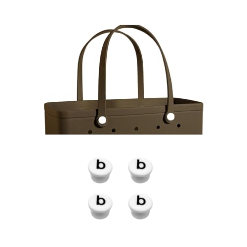 Replacement Straps for Large Rubber Beach Bag, Replacement Handles with 4 Snaps for Rubber Beach Bag, EVA Bag Strap Replacement, Beach Bag Repair Kit - color: Brown