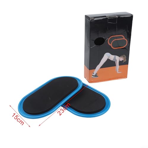 Core Sliders, Dual-Sided Gliding Discs for Full Body Muscle Training, Portable Fitness for Abdominal Arm Leg Glute Workout, Home Gym Yoga Pilates Training Tool 2 Pack(Blue) - size: Blue
