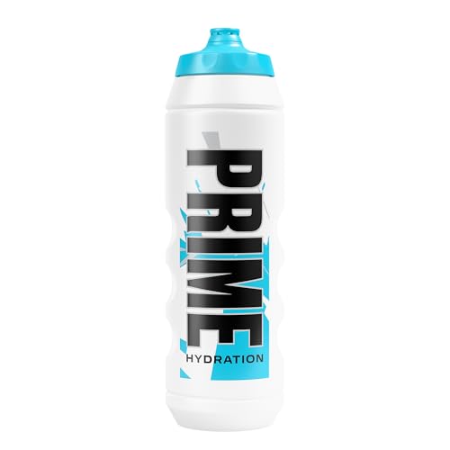 PRIME 32 oz Blue Chill Squeeze Sports Water Bottle, BPA Free, Dishwasher Safe, Easy-Grip Ergonomic Leakproof Design, Fast Hydration for Gym, Cycling, Running - color: Blue Chill