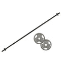 Fitvids 6FT Standard Barbell with Star Locks for Strength Training & Weightlifting, Black or Chrome - color: Jet-Black