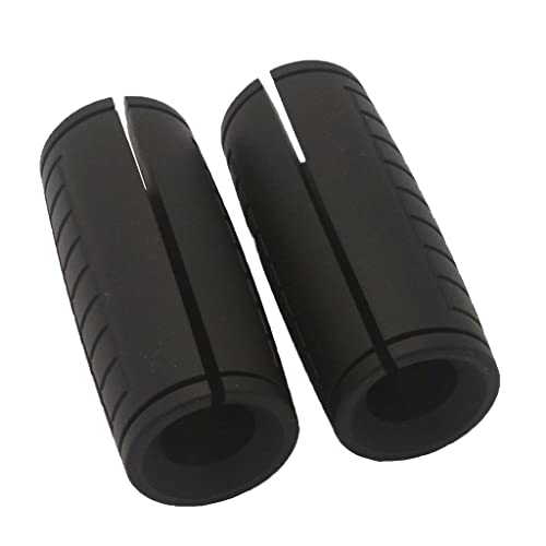 Weight Bar Grips Fit Standard Barbell, Dumbell Handles, Thick Bar Training Adapter For WeightLifting & Cable Attachments Fitness Training Rope Grips For Body Arm Forearm Builder Strength - color: Black