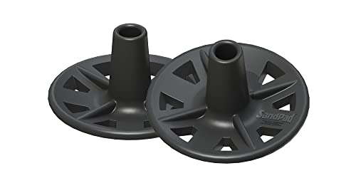 EZ-Walk/SandPad LandPad All Terrain Stabilizer Crutch Tips (Paired Pack) Made in the USA - size: Paired Pack (Crutches Only)