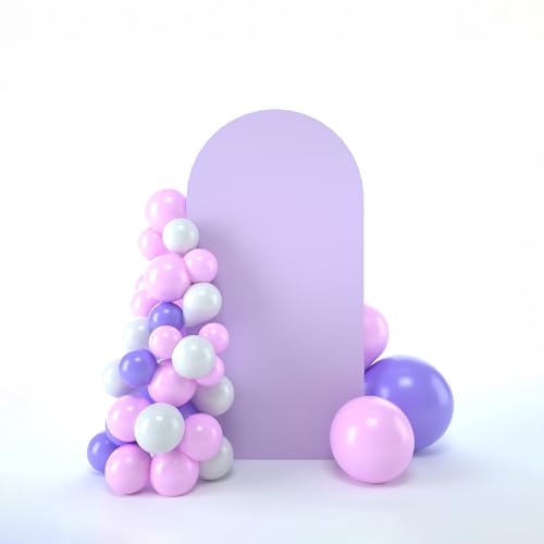 bricia Wedding Arch Backdrop Stand Cover, 5FT Double Sided Stretchy Arch Cover Fitted Wedding Birthday Party Banquet Decoration (Lavender 60''Lx25.2''W) - color: Lavender, size: 5FT