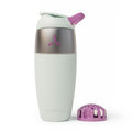Promixx Pursuit Stainless Steel Shaker Bottle - 32oz Lightweight Metal Protein Mixer with Snap-Fit Agitator for Smooth Shakes - Leak-Proof Gym Shaker Cup for Fitness & Travel - Seagrass Green - color: Seagrass Green, style: 32oz