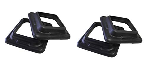 Ader 44'' Original Health Club Step, Aerobic Step, Gym Class Step, Platform with Risers - color: Black -4pcs Risers Only