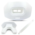 DAMAGE CONTROL Youth Football Mouth Guard – Breathable No Boil Mouthpiece, Protects Lips & Teeth, Works with Braces, Includes Helmet Strap – Sports Gear & Accessories (White) - color: White