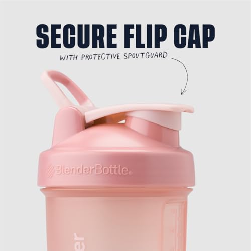 BlenderBottle Shaker Bottle with Pill Organizer and Storage for Protein Powder, Classic V2 ProStak System, 22-Ounce, Rose Pink - color: Rose Pink