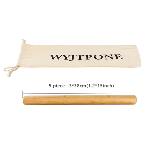 Bamboo Massage Sticks,Guasha Massage Roller Tool for Body Shaping & Relaxing Muscles 5pcs (1.2Inch*15Inch) - size: 1.2Inch*15 Inch