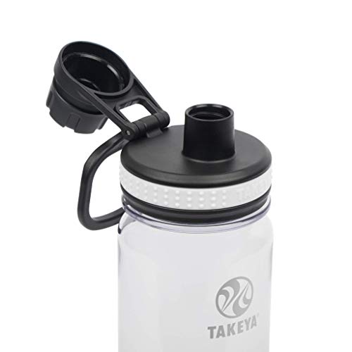 Takeya Tritan Sport Water Bottle with Spout Lid - BPA-Free & Dishwasher-Safe Water Bottle - Reusable Bottle with Lid Handle - Simple Leak-Proof Water Bottle - 24 oz, Clear - color: Clear, size: 24 Ounces