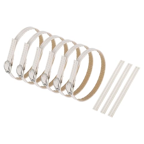 uxcell Replacement Ankle Strap for Heels Detachable Shoe Straps PU Leather Shoe Band - color: Piano Beige