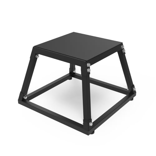 Hipicute Plyo Box Jump Platforms, 12 Inch Single Jumping Box for Men and Women for Home Gym,Black