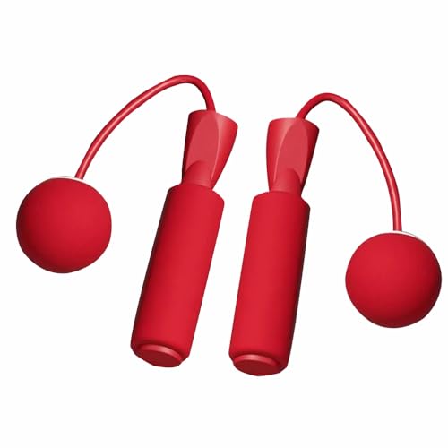 Weighted Jump Rope Without Rope Skipping Rope No Line Speed Rope Cordless For Fitness Workout Anywhere Ropeless Bod Rope for Exercise Training Beachbody Build - color: Small Ball Red