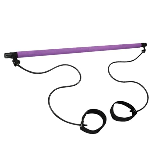 Stretched Fusion Pilates Bar Multifunctional Easy Installation Workout Bar | Elastic Portable for Home Gym, Travel, Pilates Workouts, Full Body Toning, Core Stability, Stretching, Resistance Band - color: Multicolor 1