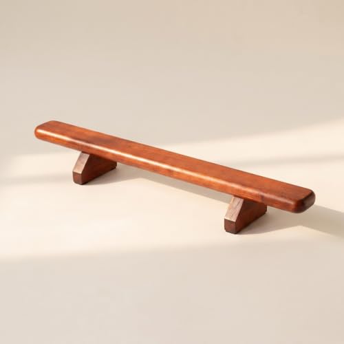 Upper Upper Body Stands Wooden Parallettes for Fitness Studio - color: Retro Walnut