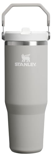 STANLEY IceFlow 2.0 Flip Straw Tumbler with Handle 30 oz | Twist On Lid and Flip Up Straw | Leak Resistant Water Bottle | Insulated Stainless Steel | BPA-Free | Ash - color: Ash, size: 30 Ounces