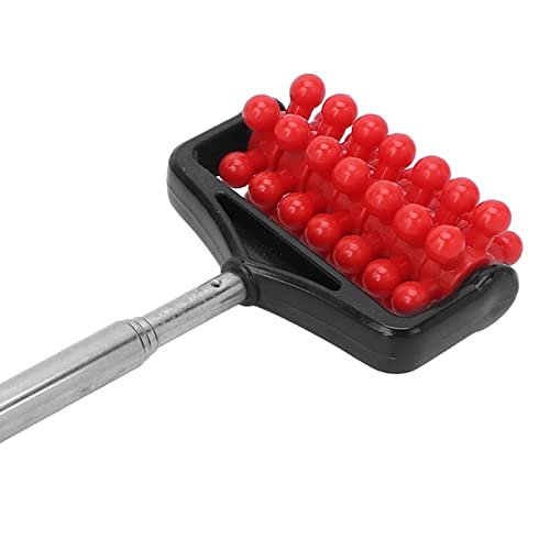 YUYTE Telescopic Massager Back Roller Adjustable Massage Adjustable Massage Stick Head Musle Scratcher Extendable with for Men Women[Red]