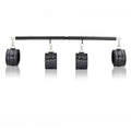 Spreader Bar Heavy Duty Stainless Steel Expandable Silver Bar Home Gym with 4pcs Furry Purple Adjustable Straps,Sports Aid Training Fitness Gear Pilates Aid Kit - style: Black+PU Crocodile Black