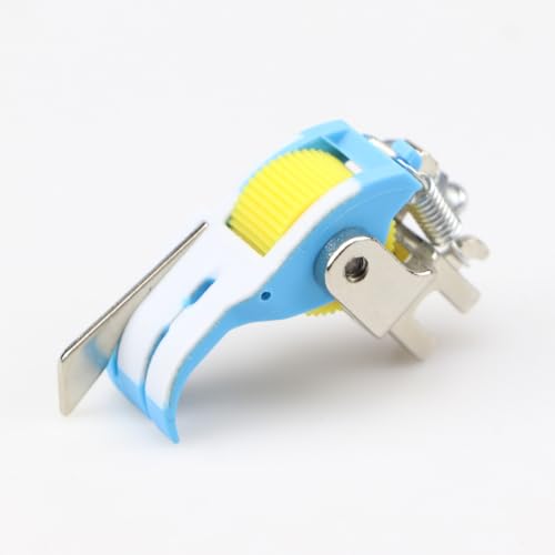 SP-18 Heavy-Duty Plastic Flange Roller Presser Foot for Industrial Single-Needle Sewing Machines - Compatible with Juki 8700/Brother 8100 Series (Precision Edge Guide & Anti-Skip Stitch) (SP-18R 1/4) - size: SP-18R 1/4