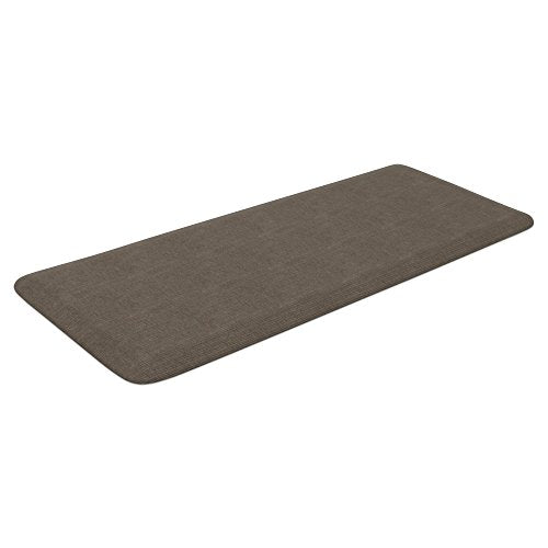 GelPro Anti-Fatigue Designer Comfort Kitchen Floor Mat, 20" x48”, Grasscloth Pecan Stain Resistant Surface with 3/4” Thick Ergo-Foam Core for Health and Wellness - color: Grasscloth Pecan, size: 48"L x 20"W x 0.8"Th