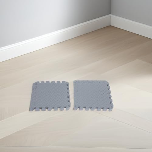 NUOBESTY 4pcs High-Density Foam Interlocking Floor Mats Soft Protective Exercise Tiles with Noise Reduction and Anti Vibration Features for Home and Gym Equipment Use