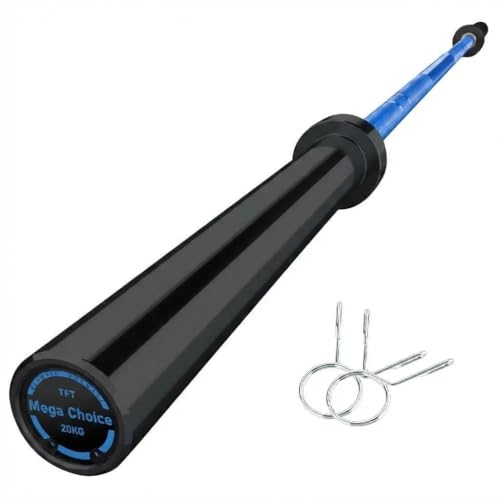 7 ft Barbell Bar - 1500LBS Capacity 2 Inch Weight Bar for Weightlifting/Powerlifting/Strength Training - Heavy Duty & 28 mm Knurled Grip for Squat, Deadlift, Bench Press - color: Blue