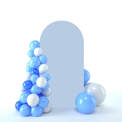 bricia Wedding Arch Backdrop Stand Cover, 6.6FT Double Sided Stretchy Arch Cover Fitted Wedding Birthday Party Banquet Decoration (Bluemist 79.2''Lx39.6''W) - color: Bluemist, size: 6.6FT
