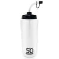 50 Strong | Hockey & Lacrosse Water Bottle with Straw, 1 Liter - size: 1 Pack