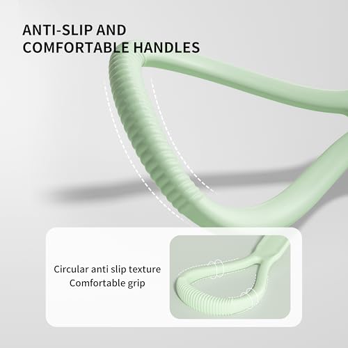 PROIRON Figure 8 Resistance Bands with Handles Exercise Band Stretch Bands for Yoga arm Chest and Shoulder Stretch 8 Shaped Resistance Band for Women - color: heavy-Green, size: Standard
