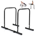 Goplus Adjustable Dip Bar, Heavy Duty Parallette Push Up Stand with 660 LBS Capacity, Anti-Slip Foam Grips, Portable Fitness Workout Dip Station for Home Gym, Calisthenics - size: 1 Side Locked