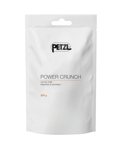Petzl SAKAPOCHE Rock Climbing Chalk Bag | Ergonomic Chalk Pouch with Zippered Pocket for Gym, Sport, & Trad Climbing - color: Black Dazzle + 200g Powder Crunch Chalk