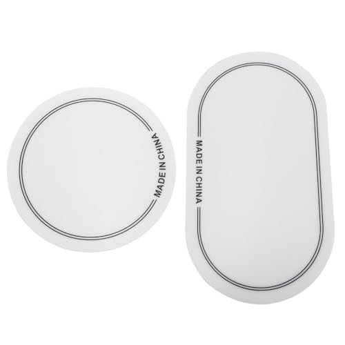 QAZXCDEW-2pcs Bass Drum Patch And Kick Drum Pad, Self Adhesive Drumhead Patches For Bass Drum Pedal Accessories, Includes Double And Single Pedal Protector (white) - color: white