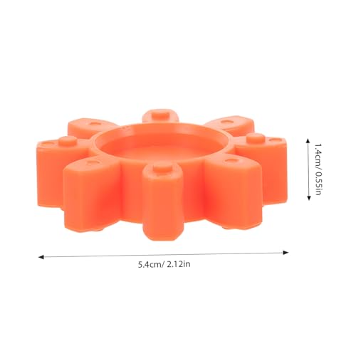 HEALLILY Rubber Plum Shape Coupling Pad Flexible Jaw Coupling Connector Mat for Vibration Reduction Easy Installation Replacement Practical Enhance Equipment Stability