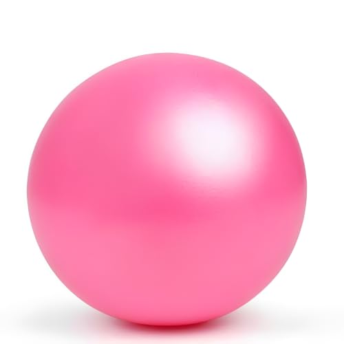 Exercise Ball, 9 Inch PVC Pilates Ball, for Physical Therapy, Yoga and Core Training - color: Pink