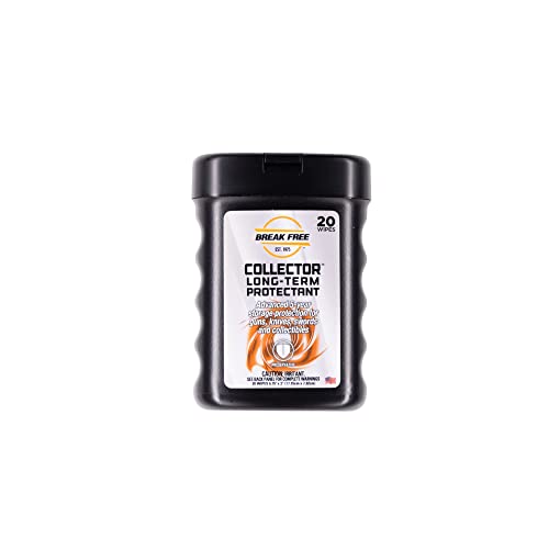 Break Free Collector Gun Cleaner Wipes, Long Term Protectant, Cloth Wipes, 20 Wipes