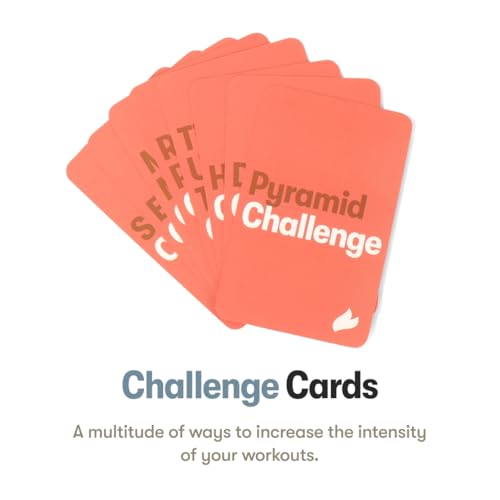Dumbbell Elevate Exercise Cards: Home Workout Series Card Deck - Comprehensive At-Home Fitness System with 65 Exercises, 8 Bonus Challenges, and 4 Unique Workout Formats. - style: Exercise Cards