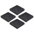 uxcell 4pcs Rubber Anti-Vibration Pads Hard Pad, 100mm Square Vibration Isolation Mats, 20mm Thickness Non-Slip Rubber Blocks, Anti-Skid Anti Noise for HVAC, Compressor, Air Conditioner