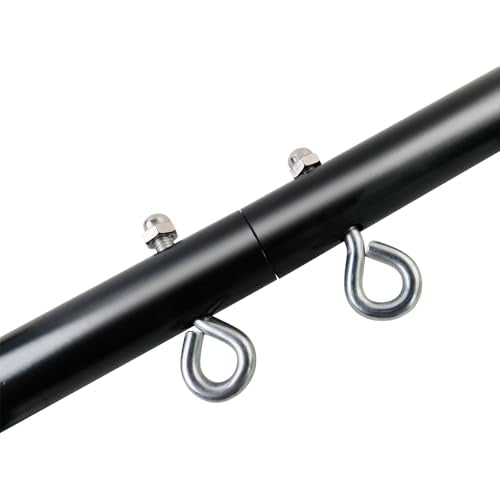 Spreader Bar Heavy Duty Stainless Steel Expandable Black Workout Bar for Home Gym Resistance Training Bar,Portable Detachable Pilates Kit