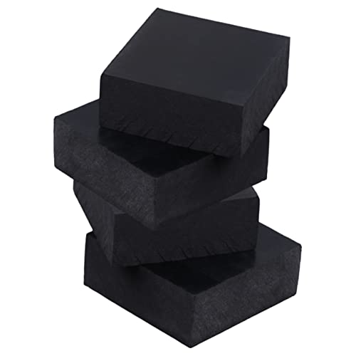 Cabilock 4pcs Exercise Mats Rubber Shock Absorber for Training Pad Home Thick Sound Insulation