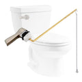 Hibbent Universal Front Mount Metal Toilet Handle Replacement Kit, Brass Toilet Tank Flush Lever with Stainless Steel Adjustable Flapper Chains for Most Toilets, Brushed Nickel - color: Brushed Nickel, style: Front Mount