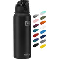 Fanhaw 20 oz Insulated Stainless Steel Water Bottle with Anti-Dust Chug Lid, Leakproof Vacuum Metal Everyday Use Bottle for Kids, Teens & Adults, Back to School Essentials (Black) - color: Black, style: 20 Ounces
