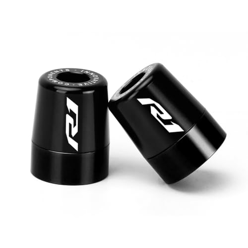 Handle Bar Ends Hand Grips Plug Caps Compatible with Yamaha YZF R1 R1M R1S 1998-2020 2021 2022 2023 2024 2025 | Motorcycle Balance Pad YZF-R1 YZFR1 YZF-R1M YZF-R1S Accessories - color: black