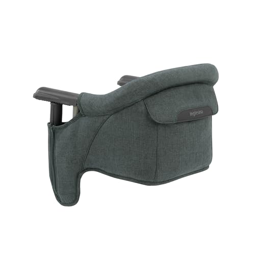 Inglesina Fast Table Chair, Charcoal Gray Melange - Portable Baby High Chair - for Babies & Toddlers up to 37 lbs - Fits Tables 0.8'' to 3.5'' Thick - Compact & Easy to Use - Travel Bag Included - color: Charcoal Gray Melange, style: Chair