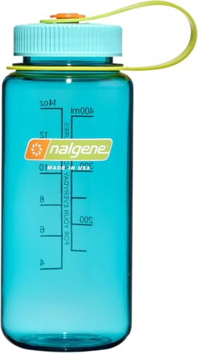 Nalgene Sustain Tritan BPA-Free Water Bottle Made with Material Derived From 50% Plastic Waste (using ISCC certified mass balance), 16 OZ, Wide Mouth, Cerulean (Pack of 6) - color: Cerulean Sustain, size: 16 Ounces (Pack of 6)