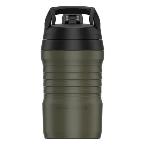 Under Armour 32 oz Insulated Water Bottles - Sports Water Jug with Fence Hook, Leak Resistant for Baseball, Football & More, 32 oz Insulated, Marine OD Green - color: Marine OD Green, size: 32 Ounces