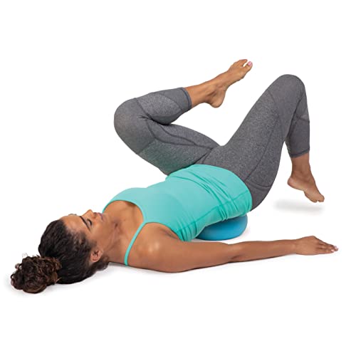 OPTP Soft Gym Overball – 9" Inflatable Easy-Grip Texture Pilates Ball, Blue | For stabilization training, pelvic core exercise, correct body position, muscle activation & more, Latex & phthalate free