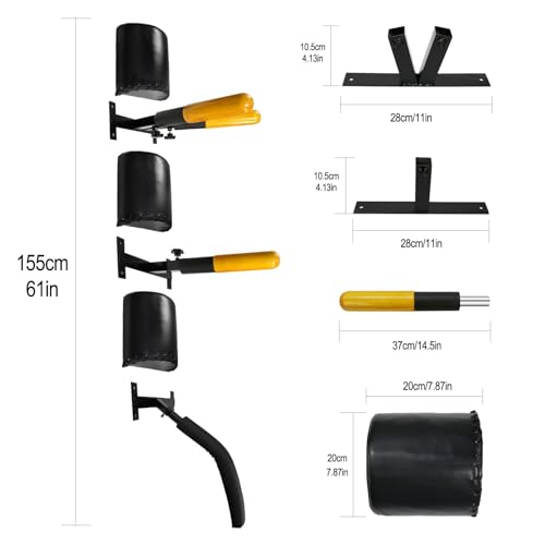 Wing Chun Dummy - Adjustable Wooden Wing Chun Dummy Arms & Leg - Space Saving Mook Jong for Home Gym, Kung Fu, and MMA Training - color: Wall Mount Model