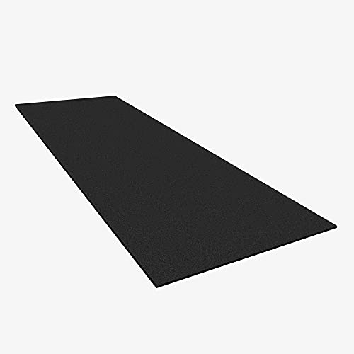 Flooring Inc's 1/4" Thick Tough Rubber Flooring Roll | Flexible Recycled Rubber Floor Mats for Home Gym | Heavy Duty Rubber Mat for Home Gyms, Sheds, Horse Stall Mat or Trailer - color: Black, size: 300"L x 48"W x 0.5"Th
