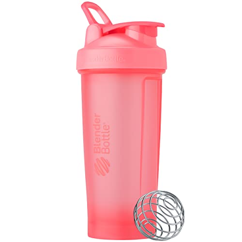 BlenderBottle Classic V2 Shaker Bottle Perfect for Protein Shakes and Pre Workout, 28-Ounce, Light Pink - color: Light Pink, size: 28 Ounces